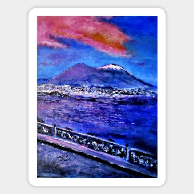 Napoli Magenta Sunrise Sticker by cjkell